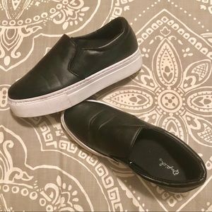 Black Slip-On Sneakers